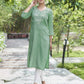 Cotton Embroidered Straight Kurti