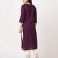 Cotton Embroidered Straight Kurti