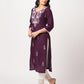 Cotton Embroidered Straight Kurti