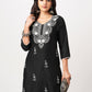 Cotton Embroidered Straight Kurti