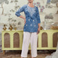 Rayon Embroidered Straight Kurti