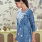 Rayon Embroidered Straight Kurti