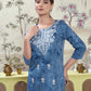 Rayon Embroidered Straight Kurti