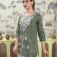 Rayon Embroidered Straight Kurti