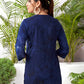 Rayon Embroidered Straight Kurti