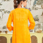 Rayon Embroidered Straight Kurti