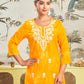 Rayon Embroidered Straight Kurti