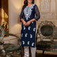 Georgette Embroidered Straight Kurti