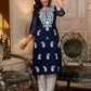 Georgette Embroidered Straight Kurti