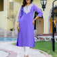 Georgette Embroidered Straight Kurti
