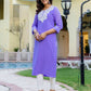 Georgette Embroidered Straight Kurti