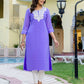 Georgette Embroidered Straight Kurti