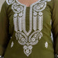 Georgette Embroidered Straight Kurti