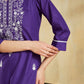 Cotton Embroidered Straight Kurti