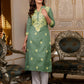 Cotton Embroidered Straight Kurti