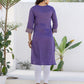 Silk Embroidered Straight Kurti