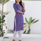 Silk Embroidered Straight Kurti