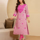 Silk Embroidered Straight Kurti