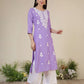 Rayon Embroidered Straight Kurti