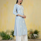 Rayon Embroidered Straight Kurti