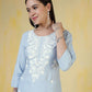 Rayon Embroidered Straight Kurti