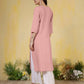 Rayon Embroidered Straight Kurti
