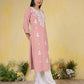 Rayon Embroidered Straight Kurti