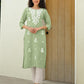 Rayon Embroidered Straight Kurti