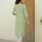 Rayon Embroidered Straight Kurti