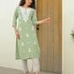 Rayon Embroidered Straight Kurti