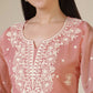 Silk Embroidered Straight Kurti
