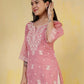 Silk Embroidered Straight Kurti