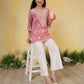 Silk Embroidered Straight Kurti