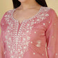 Silk Embroidered Straight Kurti