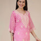 Silk Embroidered Straight Kurti