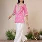 Silk Embroidered Straight Kurti