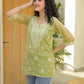 Silk Embroidered Straight Kurti