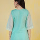Silk Embroidered Straight Kurti