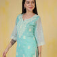 Silk Embroidered Straight Kurti