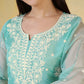 Silk Embroidered Straight Kurti