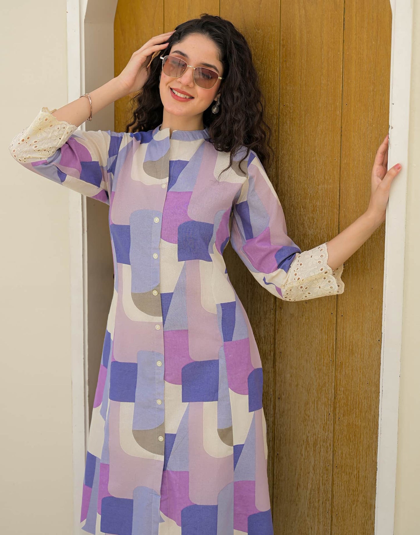 Cotton Printed Straight Kurti