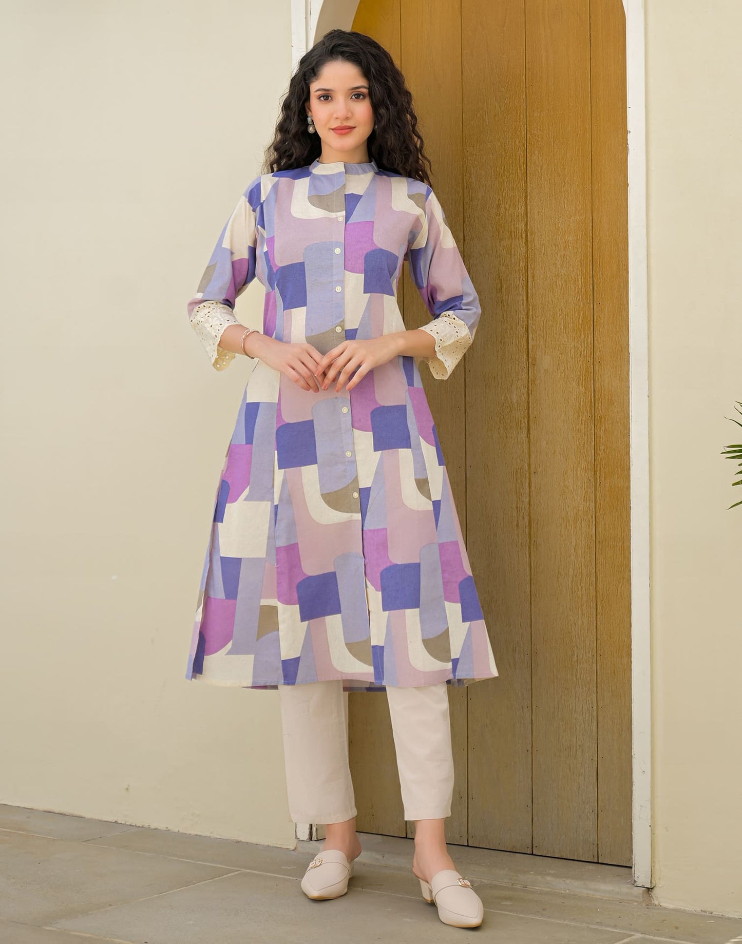 Cotton Printed Straight Kurti