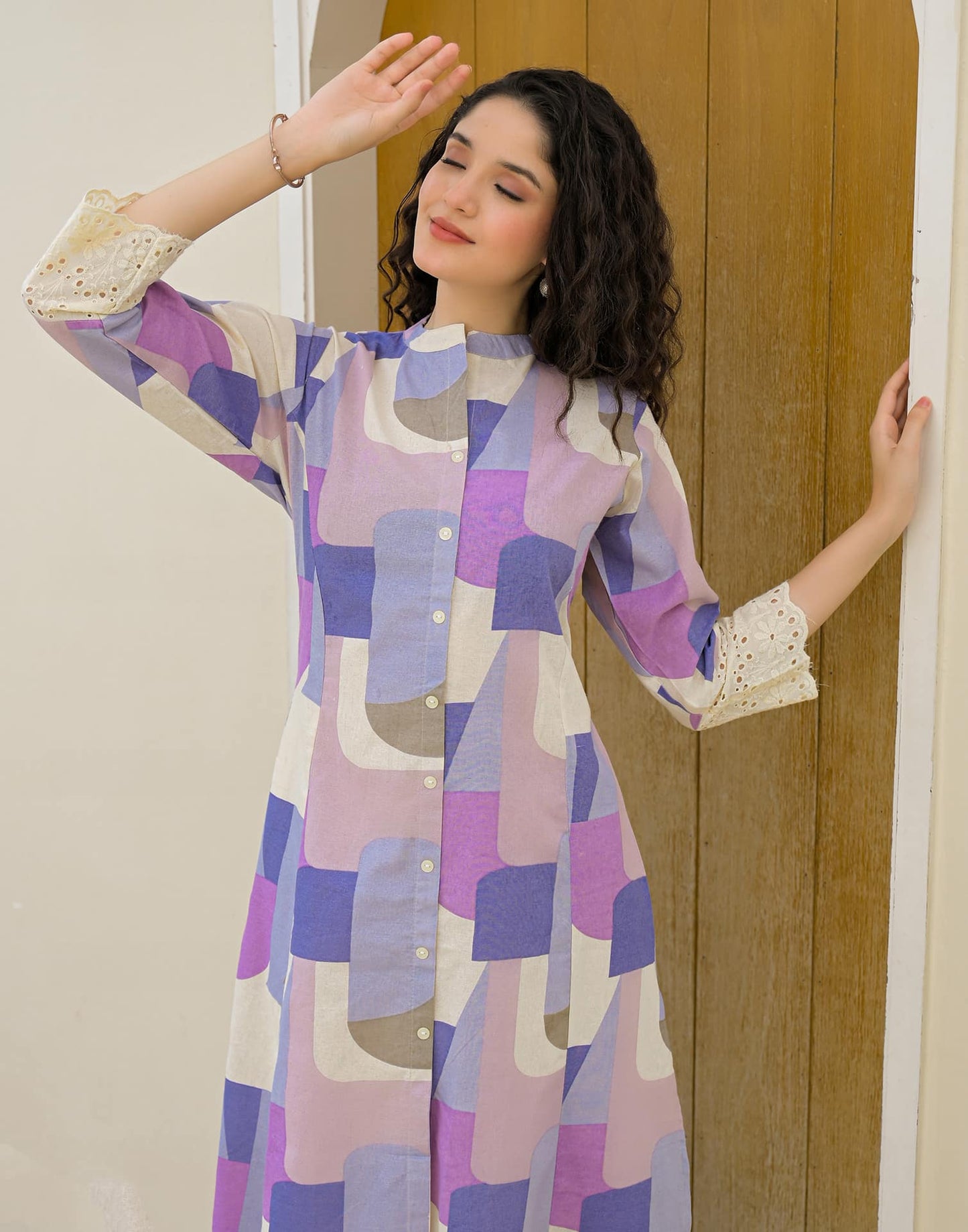 Cotton Printed Straight Kurti