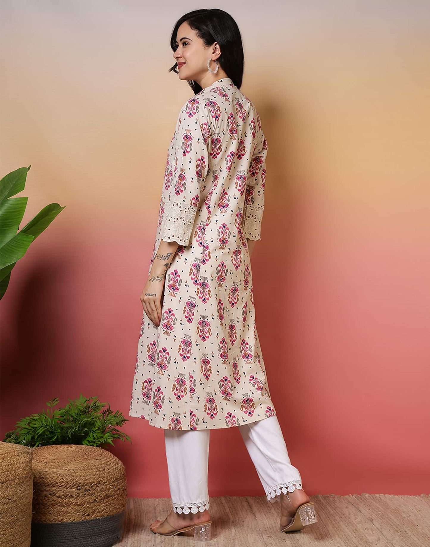 Cotton Printed Straight Kurti