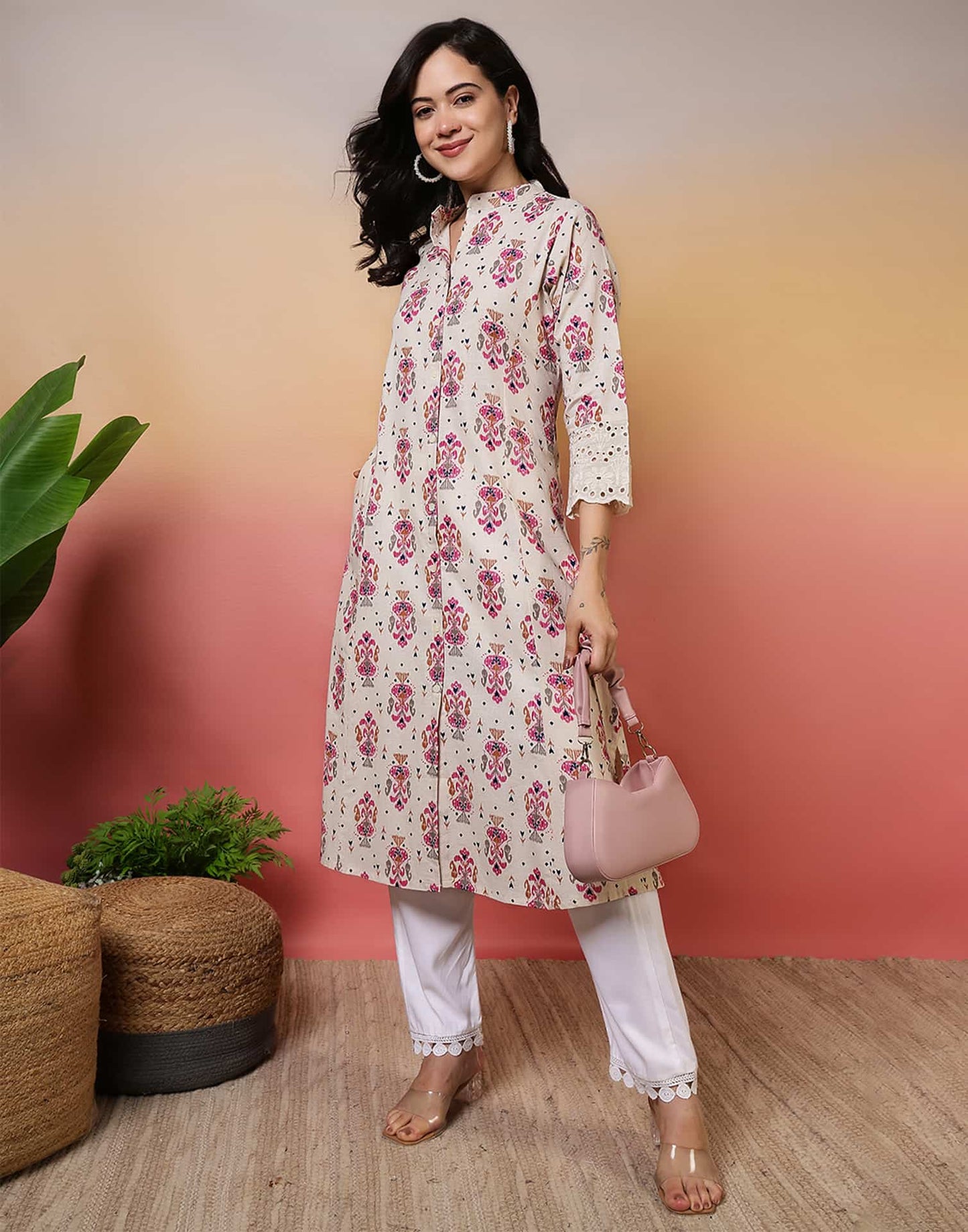 Cotton Printed Straight Kurti