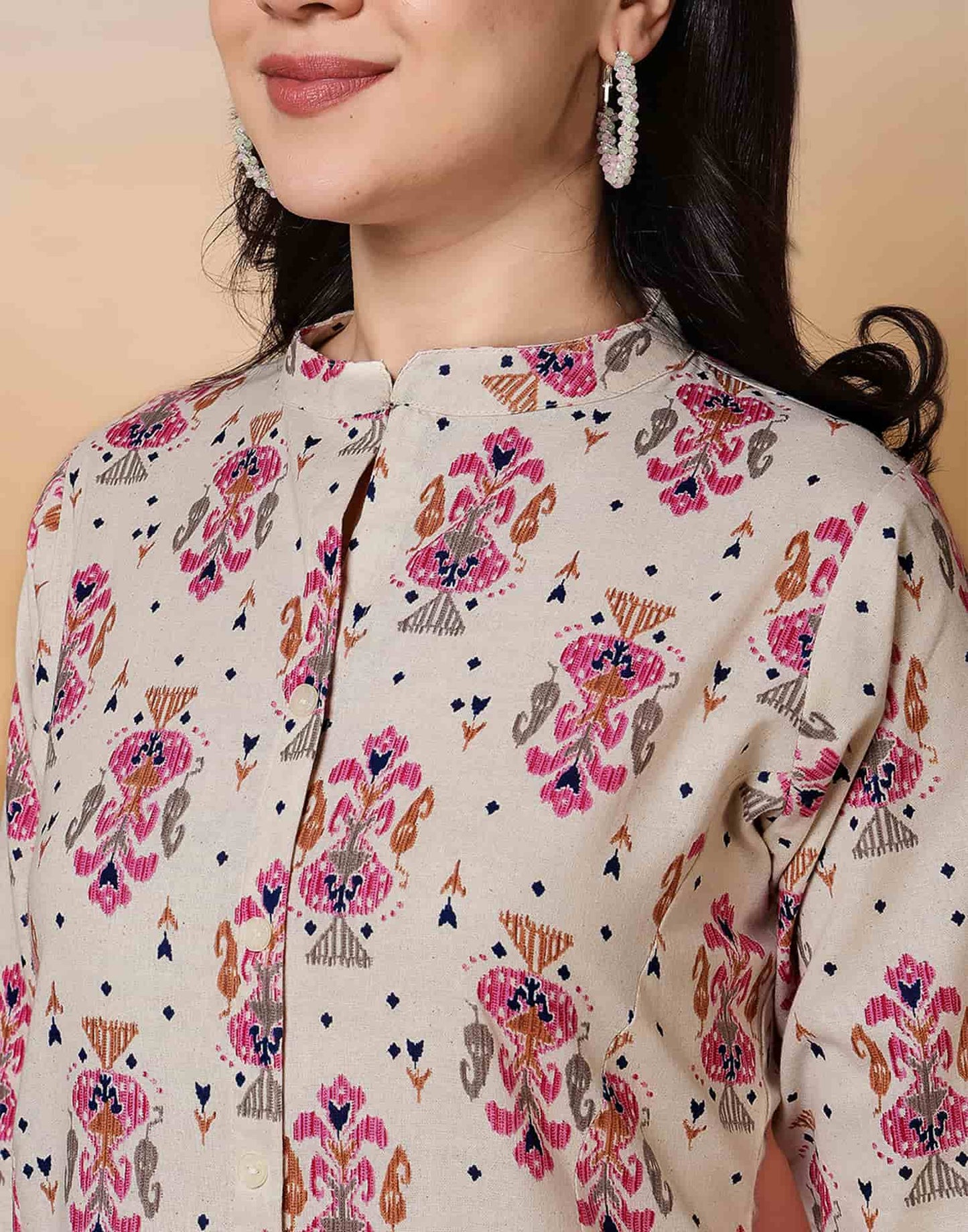 Cotton Printed Straight Kurti