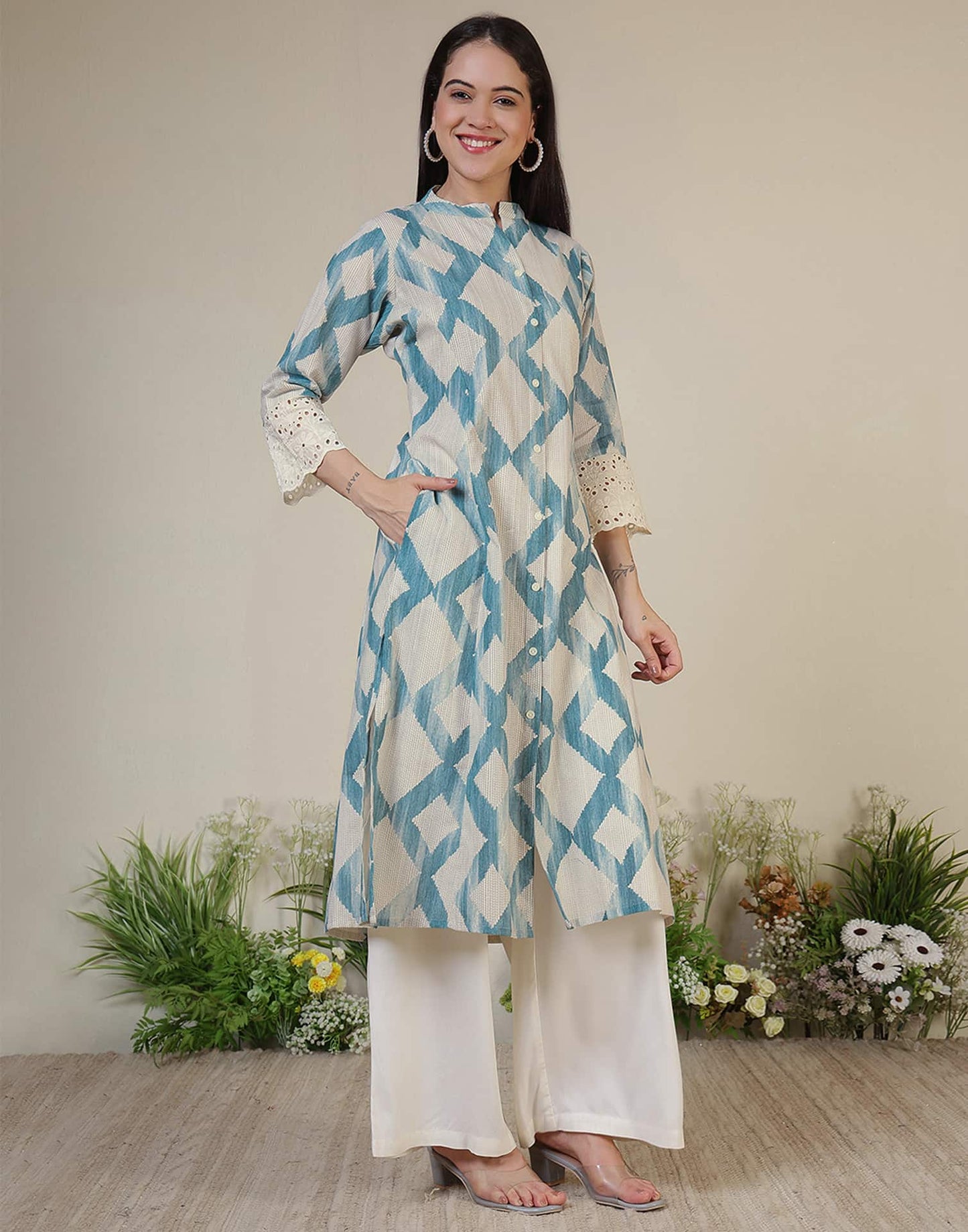 Cotton Printed Straight Kurti