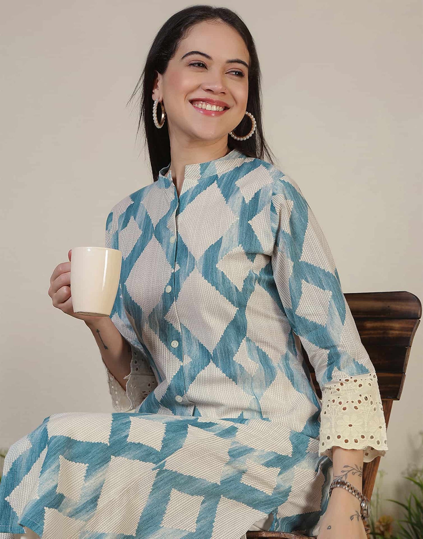 Cotton Printed Straight Kurti