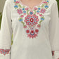 Cotton Embroidered Straight Kurti