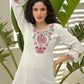 Cotton Embroidered Straight Kurti